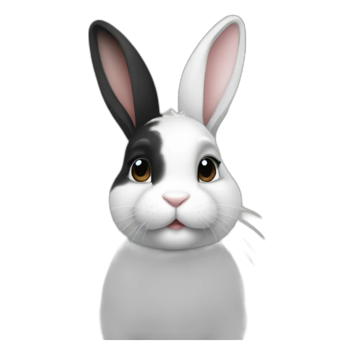 black and white dutch bunny sticker