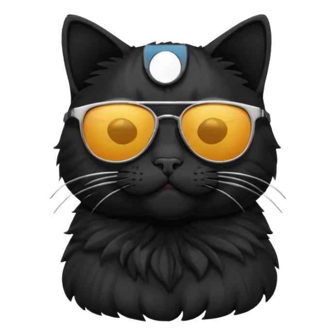 a cat wearing sunglasses sticker
