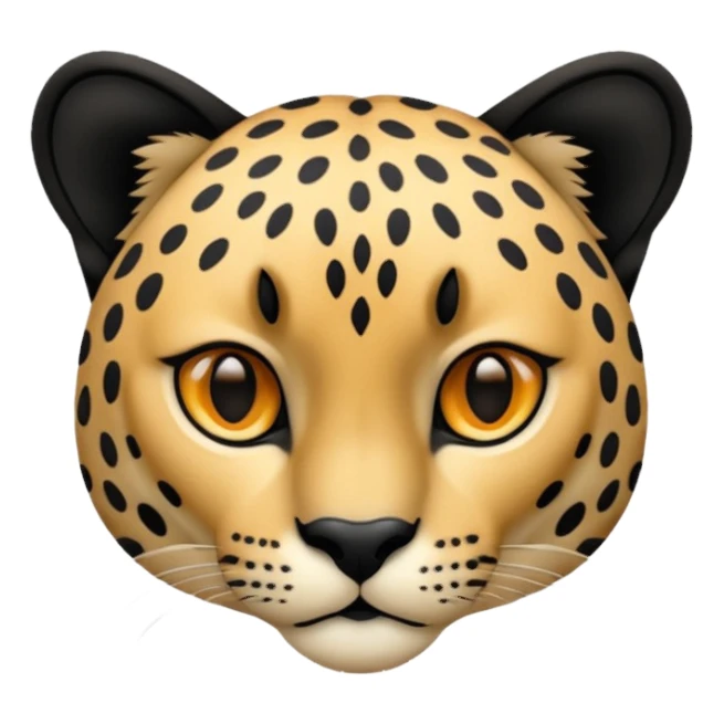 Black cheetah sticker