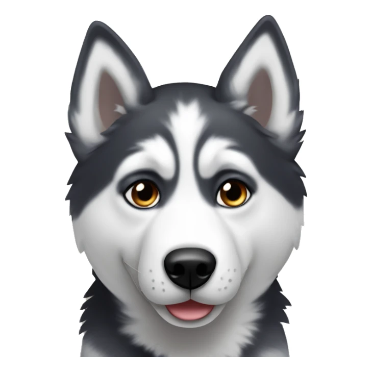 Husky  black and white ￼ sticker