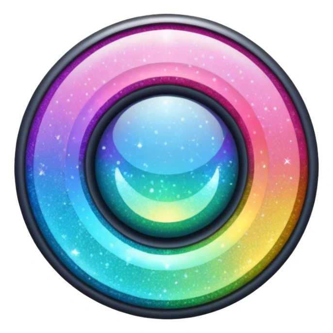 Glitter inner circle sticker