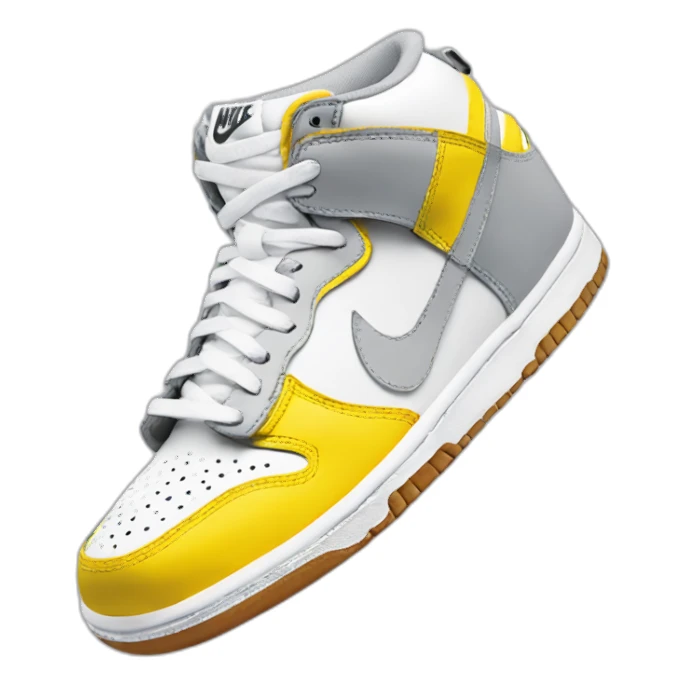 white light gray and light yellow nike dunk sticker