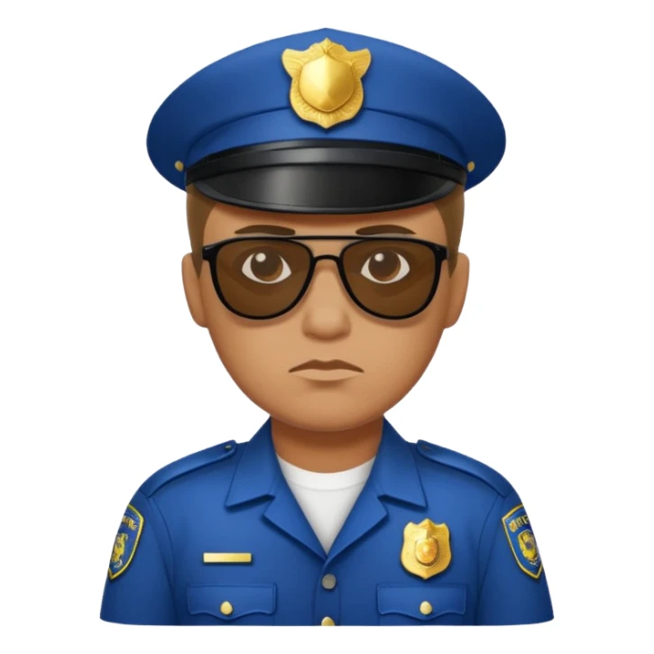 police with sunglasses  sticker