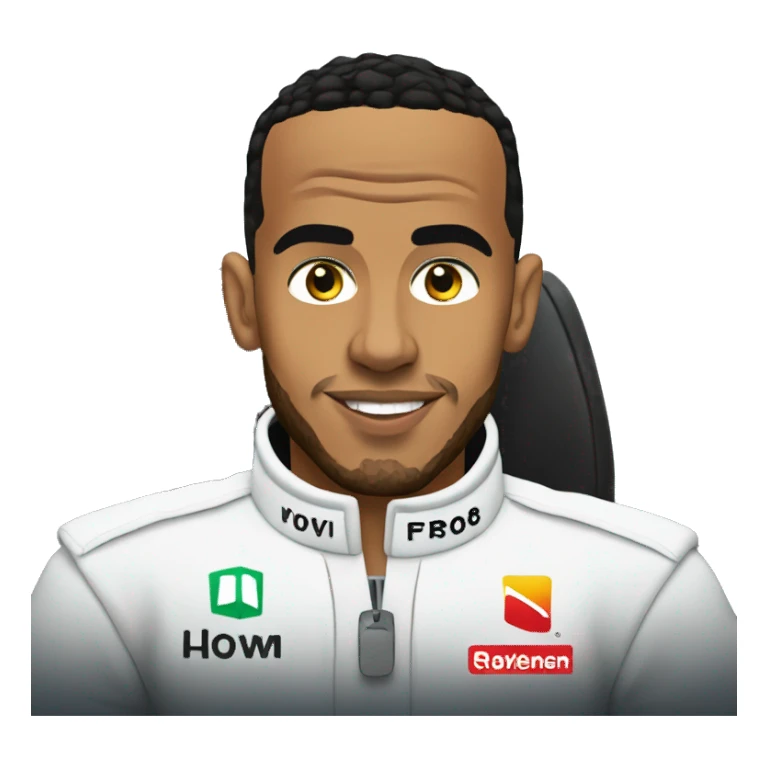 Lewis hamilton in a car sticker