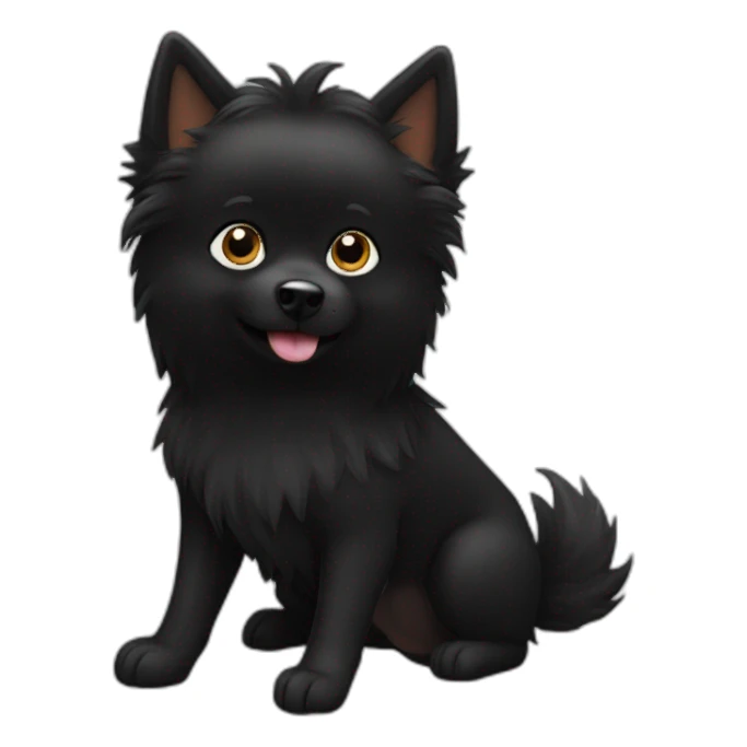 Black-Spitz-tail sticker