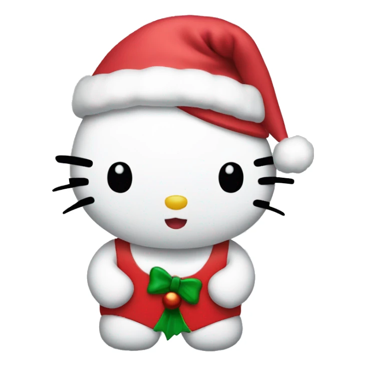Hello kitty with Christmas hat sticker