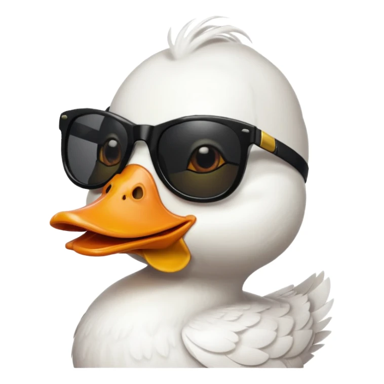 duck with black sun glasses sticker