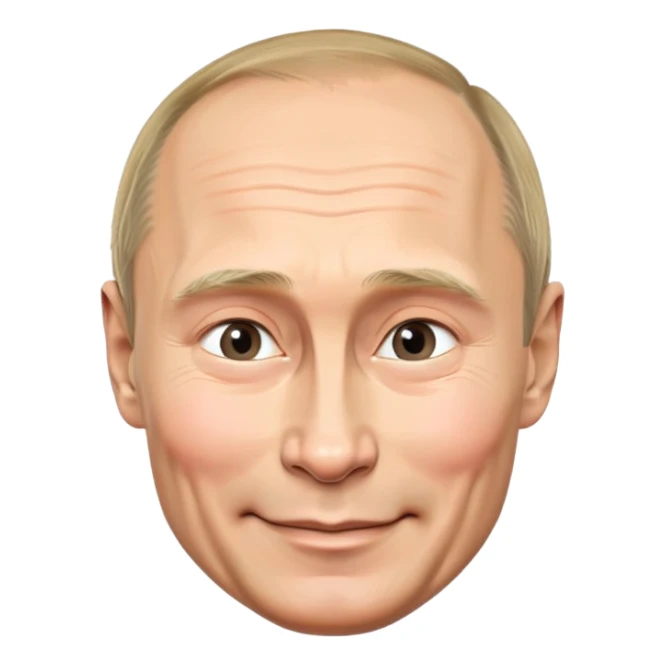 russian president Putin smiles slyly sticker