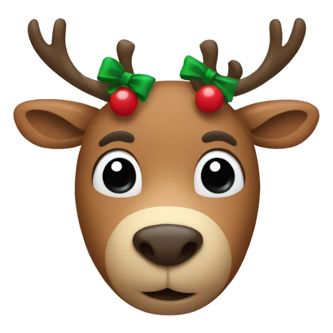 reindeer with a bow sticker