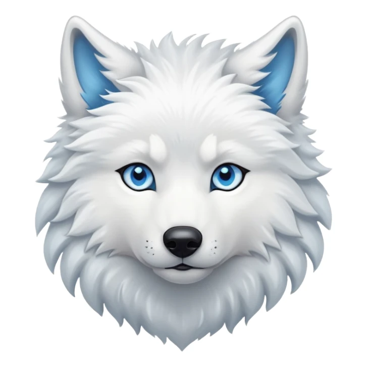 White wolf with blue eyes sticker