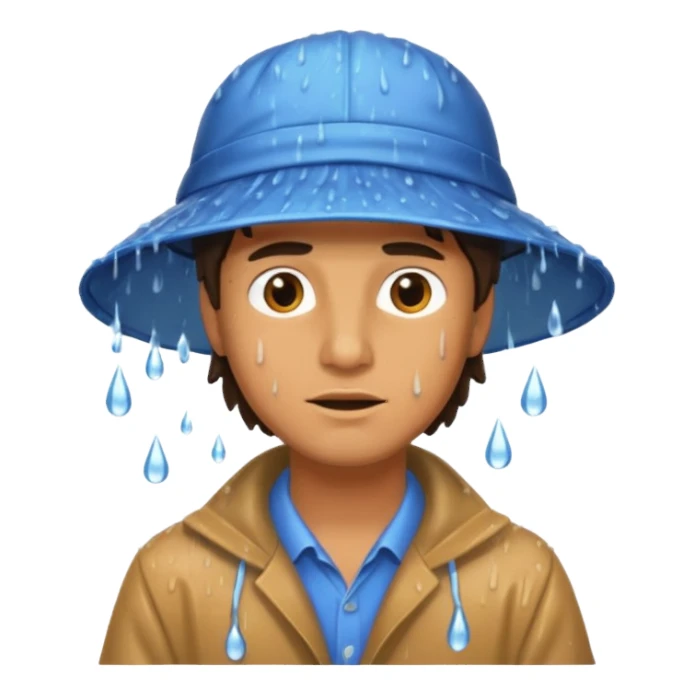 man caught in the rain sticker