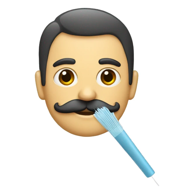 Tío guapo con bigote, con pipet sticker