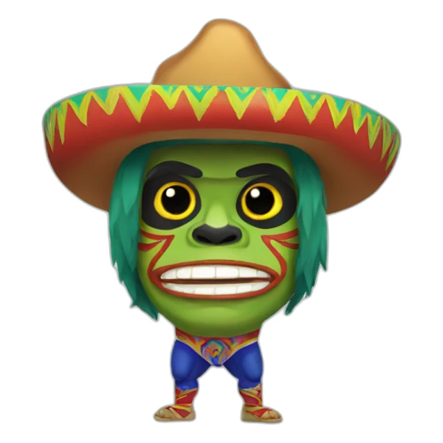 Bigfoot mexican wrestler sticker