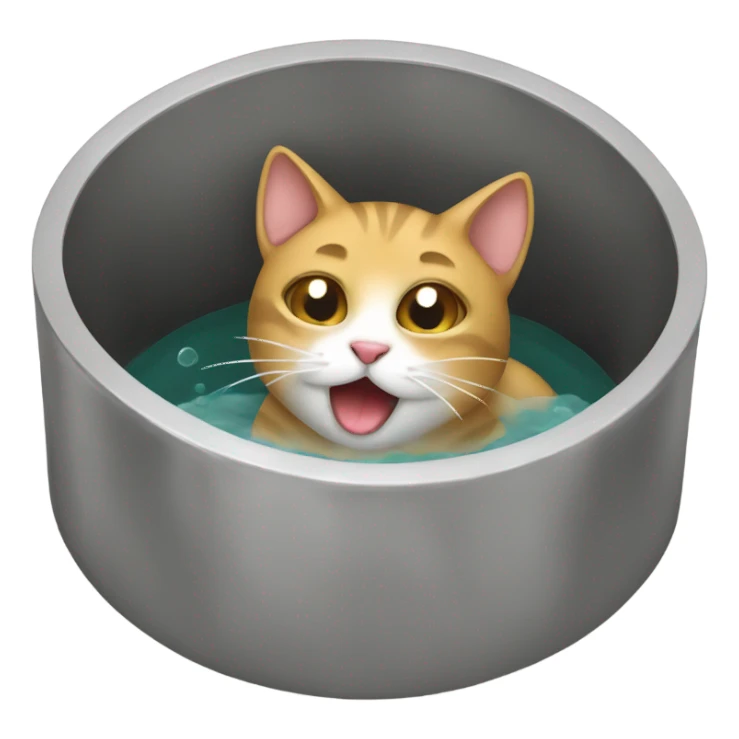 Sick cat in a well sticker