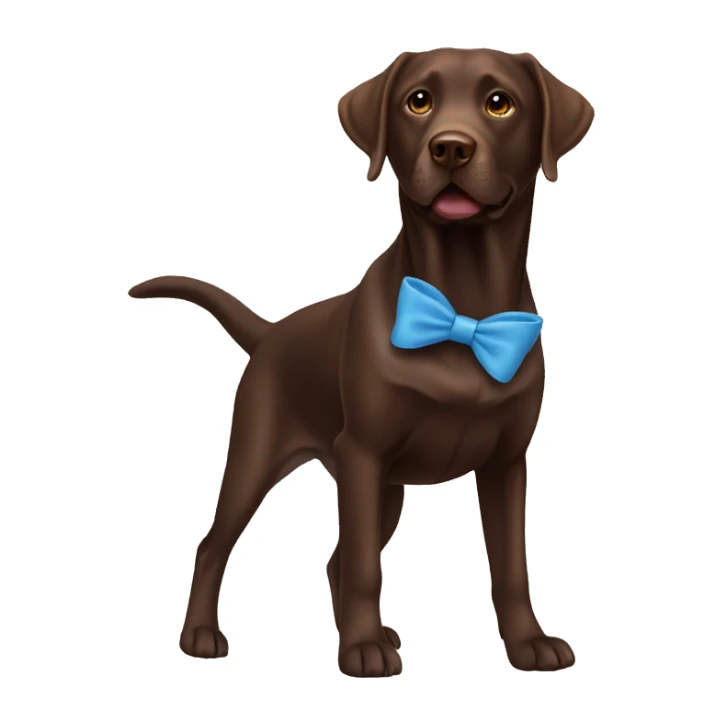 Chocolate Labrador doing play bow  sticker