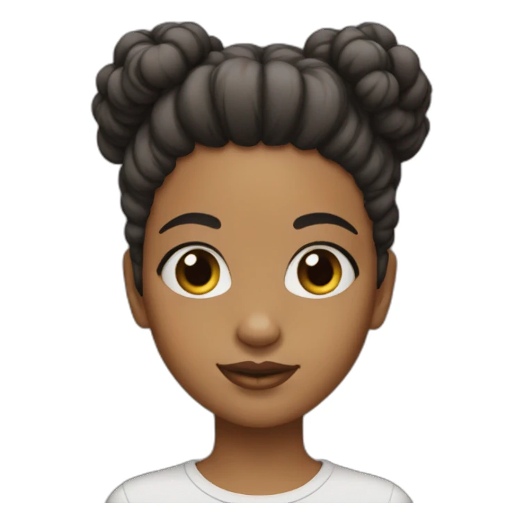 girl with 2 afro puffs cool sticker
