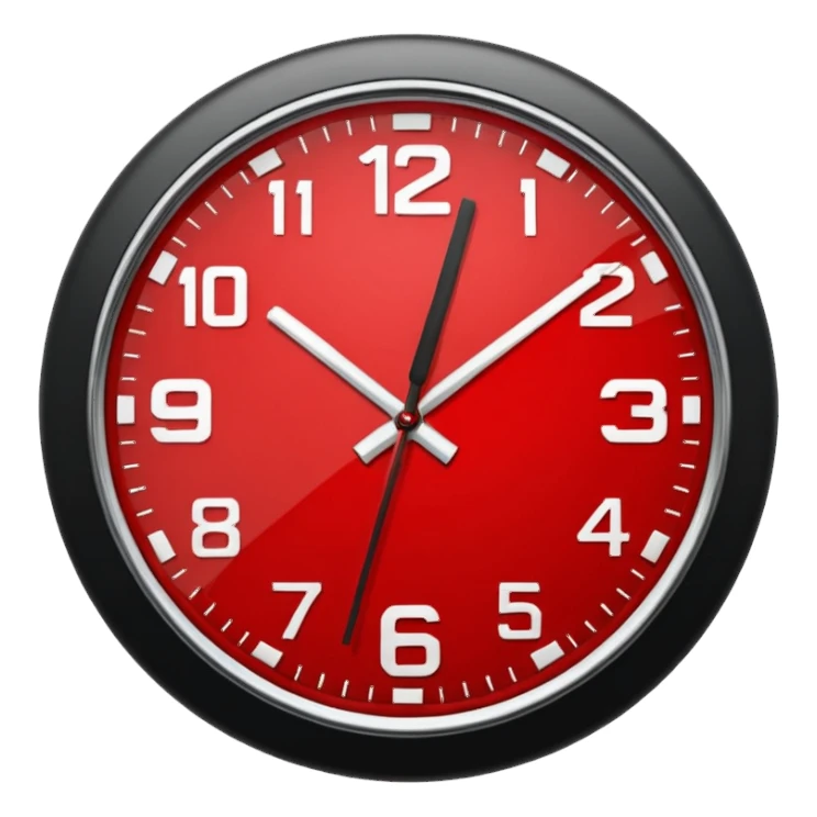 Red clock with "RED" written in the center. sticker