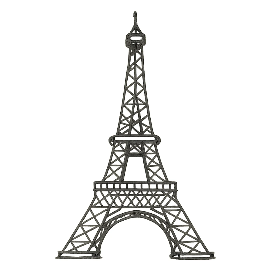Eiffel Tower, hand-drawn black outline doodle style sticker