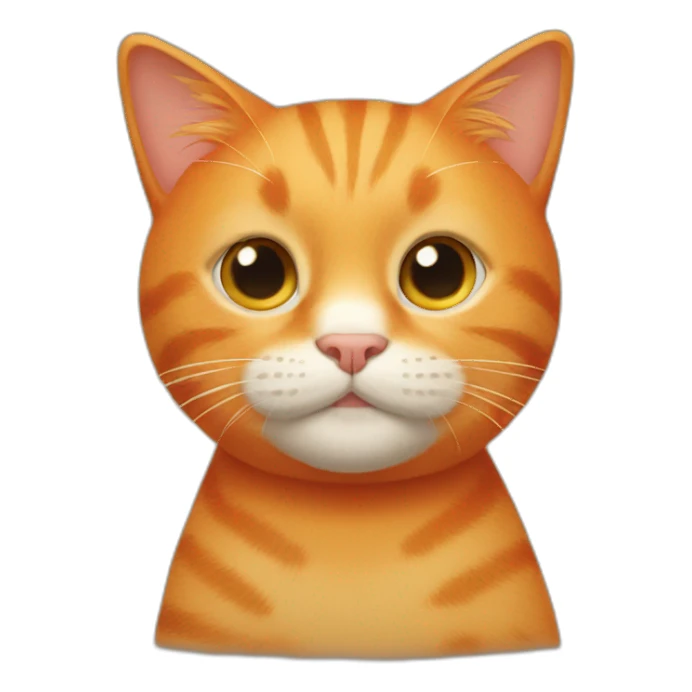 Orange cat say bye bye  sticker