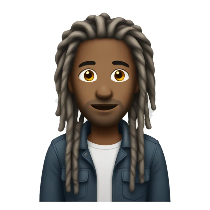 Man with dreads sticker