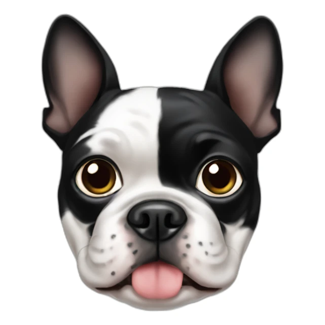 Boston terrier one black eye sticker
