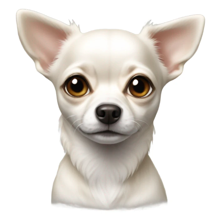 white realistic chihua sticker