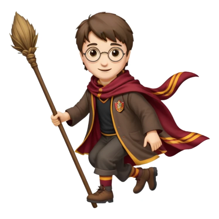 Harry potter riding a broomstick sticker