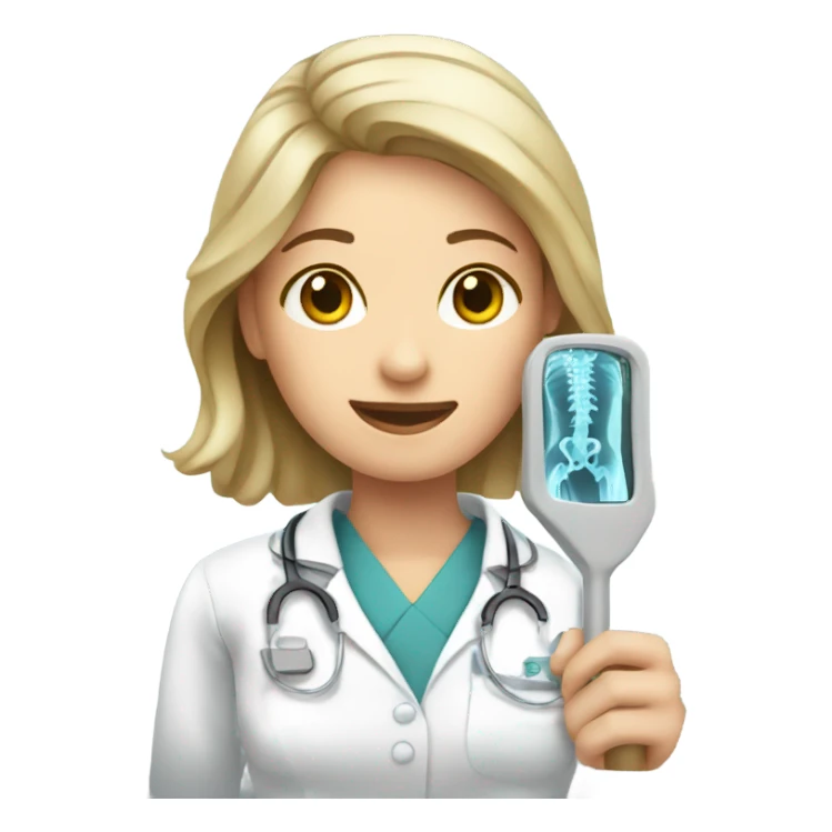 Women x-ray technologist taking an X-ray  sticker