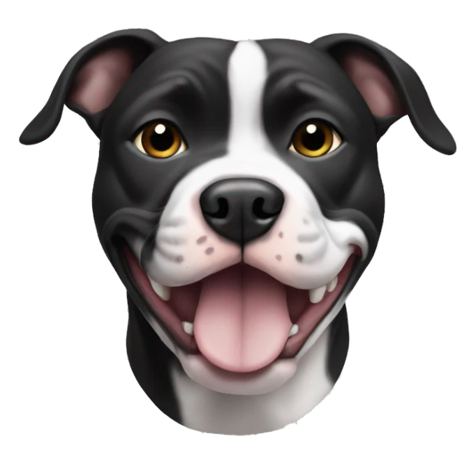 A black and white pitbull sticker