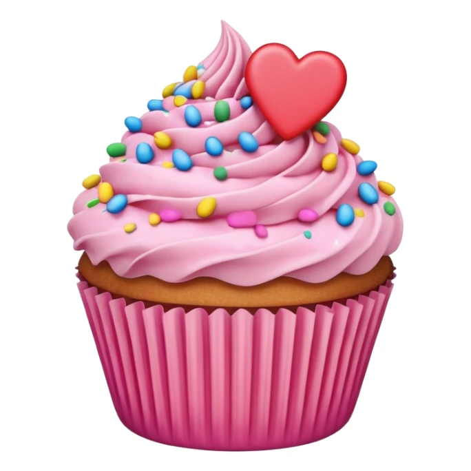 cupcake heart sticker