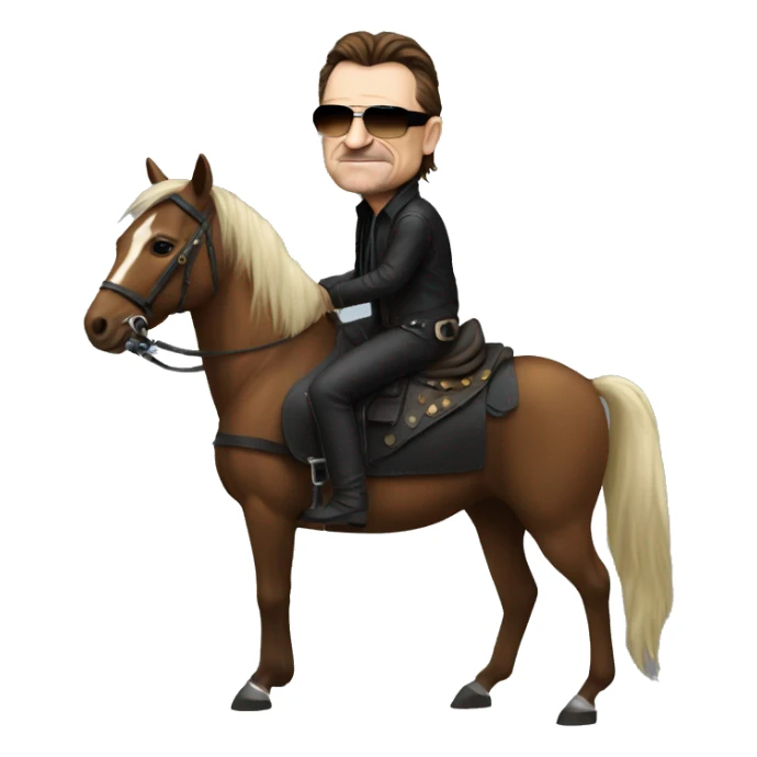 Bono on horse sticker