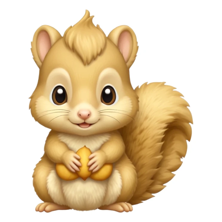 a light yellow baby squirrel  sticker