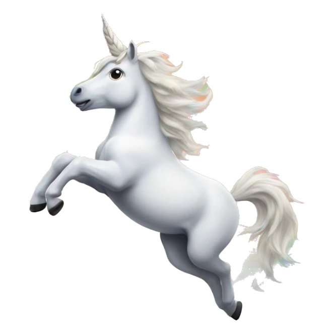 unicorn jumping over a rainbow  sticker