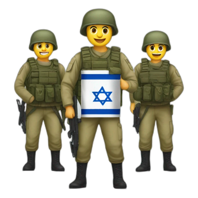 Israeli flag soldiers sticker