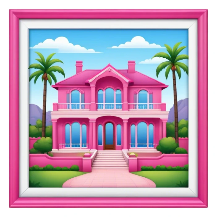 Hot pink Australian villa  sticker