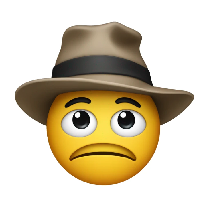 Ew face with a hat  sticker