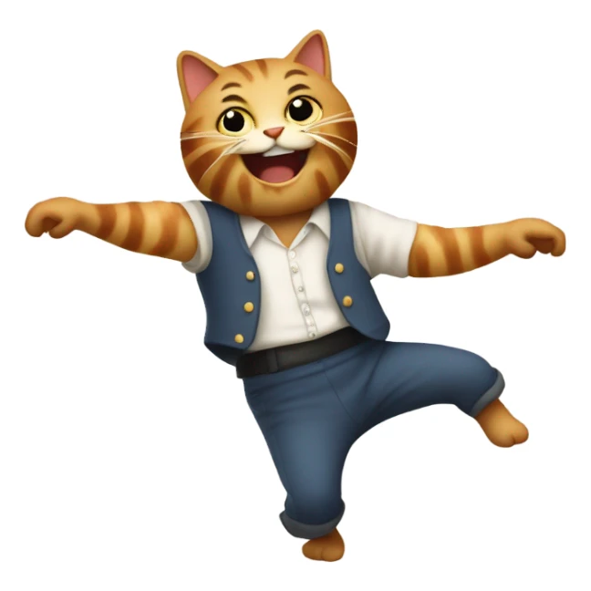 Babanbrot tanzt mit katze sticker