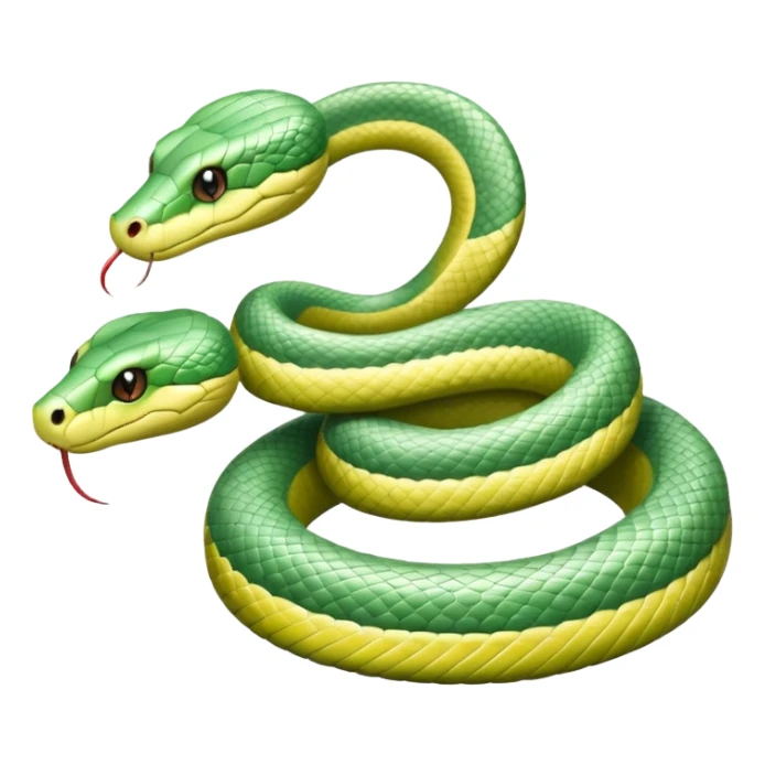 A pastel green snake sticker