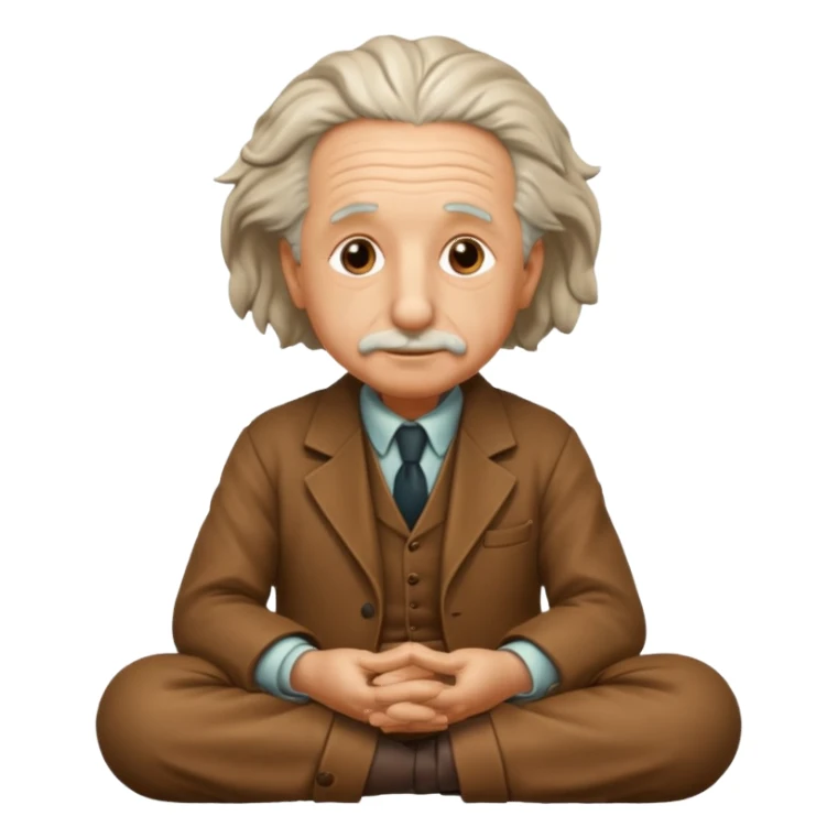 sitting philosopher-statue as albert einstein and blessing sticker