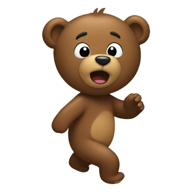 bear pooing in the woods sticker