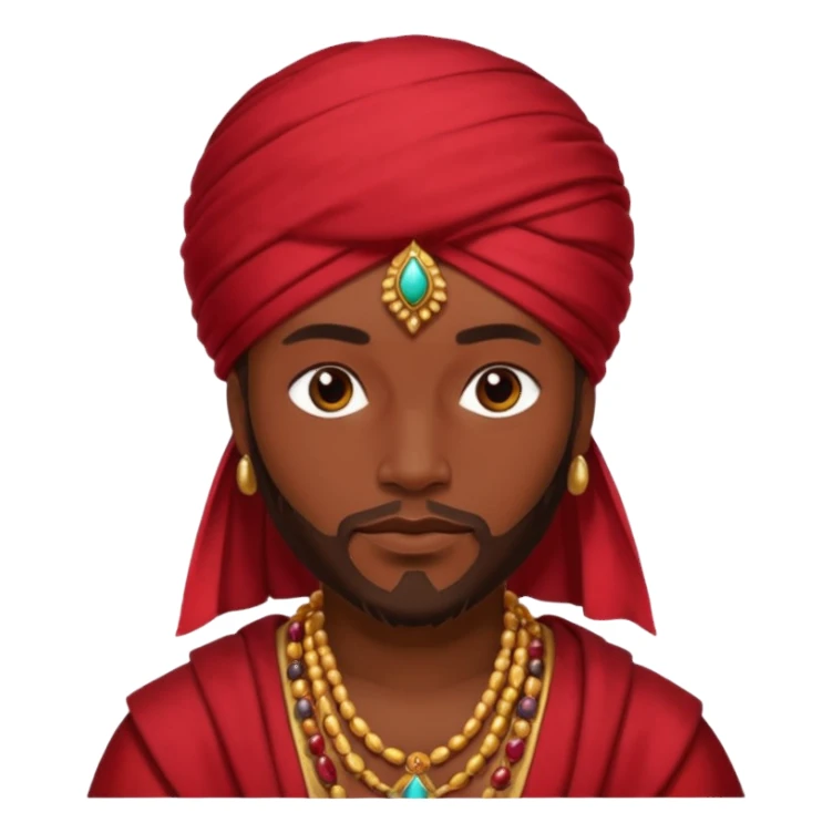 Desert King – ruby turban + amber robe,Red Kings. sticker