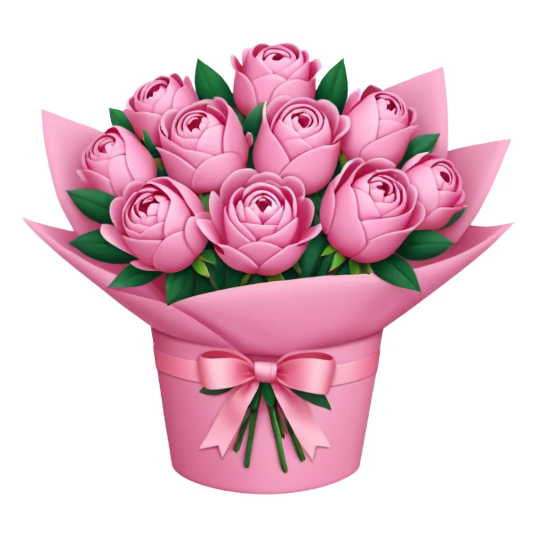 pink valentine bouquet sticker