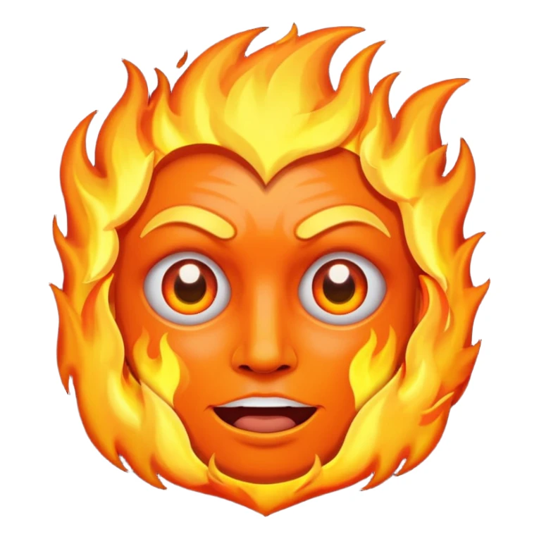 fire face with camara ayes sticker