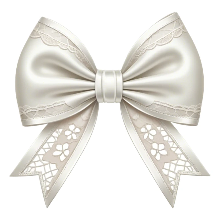 White coquette bow  sticker
