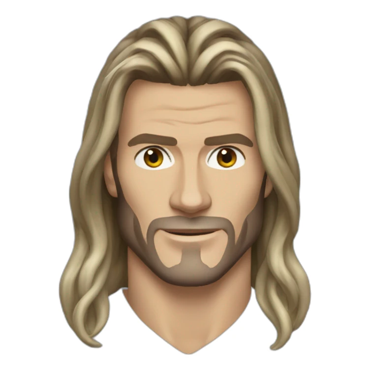 David Beckham long hair sticker