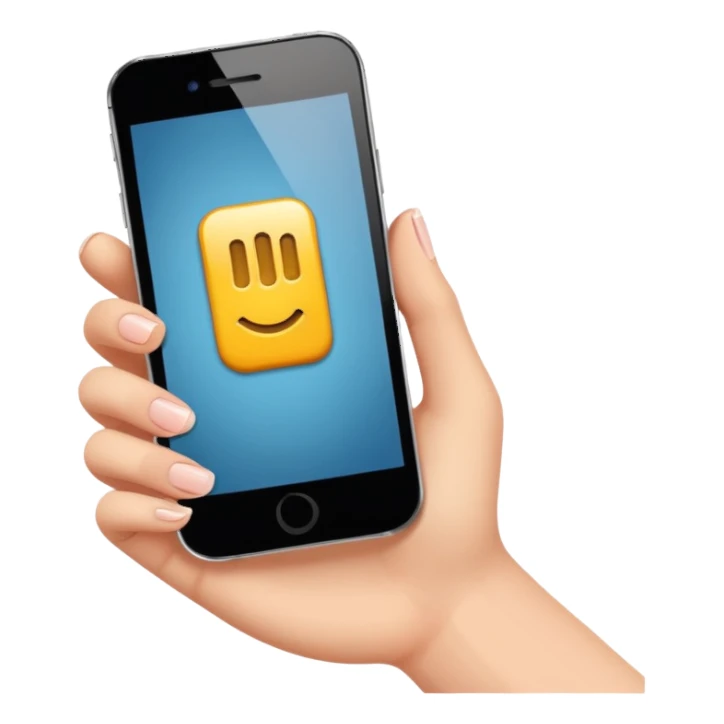 Celular mano de una chica sticker