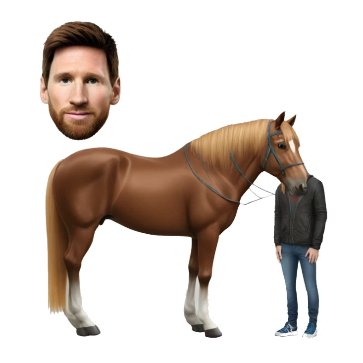Messi a cheval sticker