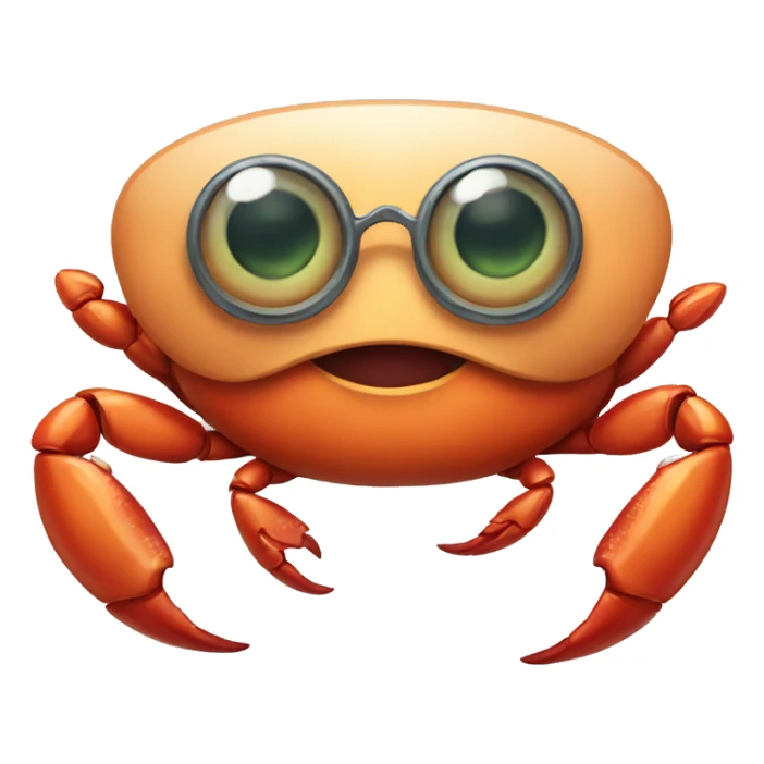 crab with four eyes without eyes sticker