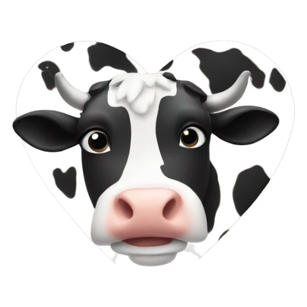 Heart filled with cow print sticker