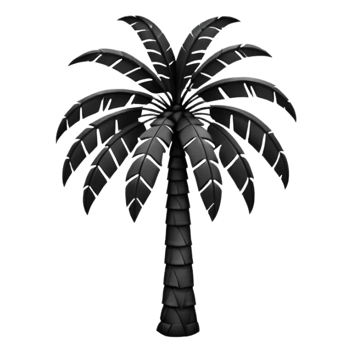 tall palm tree silhouette sticker